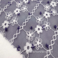 Мягкий 100% полиэстер тканый цветок тюль вышивка ткань